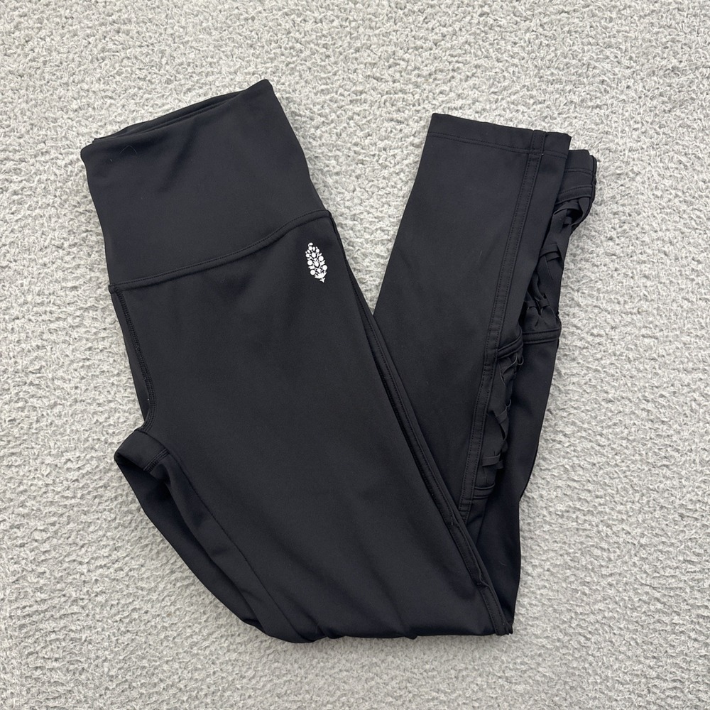 Free People Movement Revelation Yoga Leggings Black Athletic Women's Small x 26‎